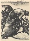 (ART.) LEIGHTON, CLAIRE. Colored Baptizing * Cotton Pickers, two woodcuts